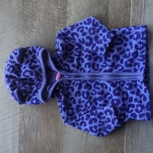 0-3m leopard zip up hoodie